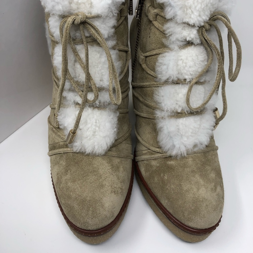 MONCLER “OSJA” Shearling Fur-lined Wedge EU40/US10